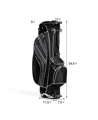 Golf Stand Cart Bag Club w/6 Way Divider Carry Organizer
