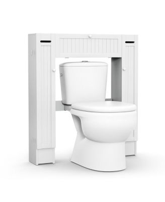 Wooden Over The Toilet Storage Cabinet Drop Door Spacesaver Bathroom
