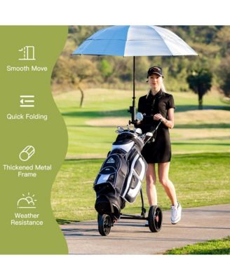 Foldable 3 Wheel Golf Pull Push Cart Trolley