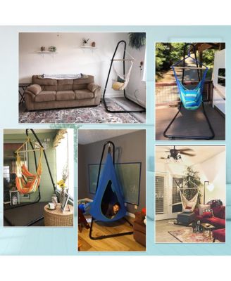 Patio Adjustable 77" to 93" Hammock Chair Stand Hanging Chair Stand