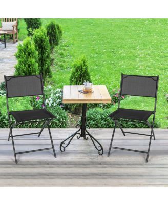 Set of 4 Outdoor Patio Folding Chairs Camping Deck Garden Pool Beach Furniture