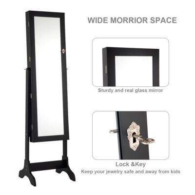 Mirrored Jewelry Cabinet Storage Organizer Box Drawers