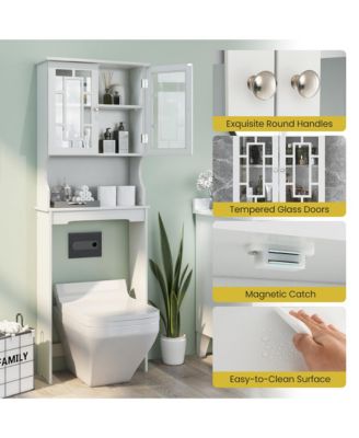 Bathroom Spacesaver Over the Toilet Door Storage Cabinet Tower Organizer