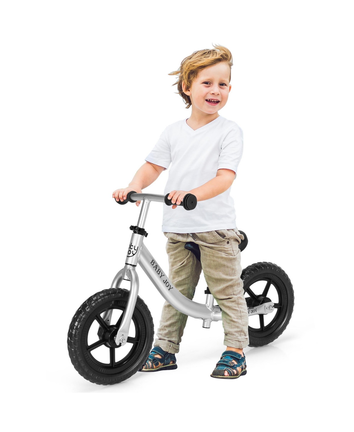 Costway Aluminum Balance Bike for Kids Adjustable No Pedal Training Bicycle