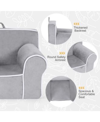 Kids Sofa Toddler Foam Filled Armchair Velvet Fabric Baby