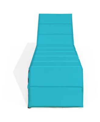 Patio Rattan Lounge Chair Chaise Recliner Back Adjustable Cushioned Garden