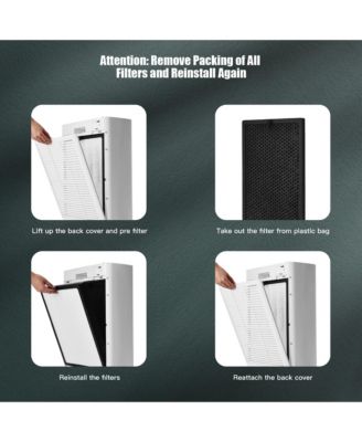 True HEPA Filter Carbon Filter Air Cleaner Home Office 800 sq.ft  Air Purifier