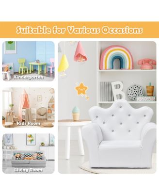 Pink Kids Sofa Armrest Chair Couch Children Toddler