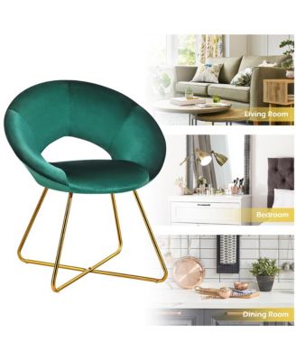 Modern Velvet Accent Chair Upholstered Vanity Chair