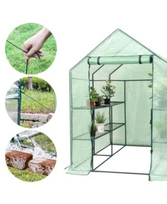 Mini Walk-In Greenhouse with 8 Shelves for Outdoor Gardening
