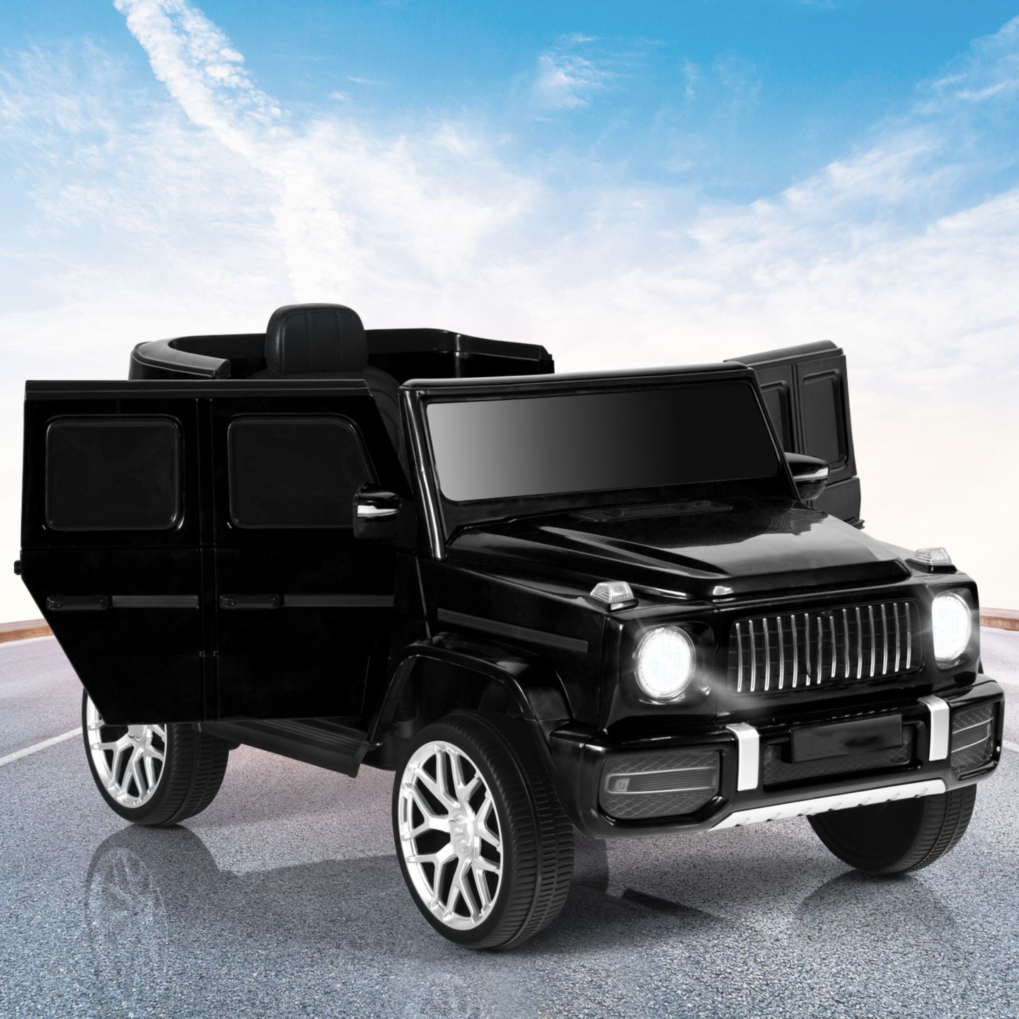 Детская игрушка Slickblue 12V Licensed Mercedes-Benz G63 Remote Control Ride-On Car, Fits 2 Kids, Ages 3+, цвет: Чёрный — фото 2