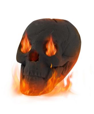 Ceramic Fireproof Fire Pit Skull, Reusable Imitated Human Skull for Gas