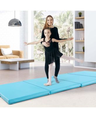 10' x 4' x 2" 4-Panel Folding Exercise Mat with Carrying Handles for Gym Yoga