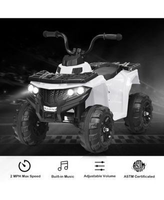 Kids Ride On ATV Quad 4 Wheeler Electric Toy Car 6V Battery Power Led Lights