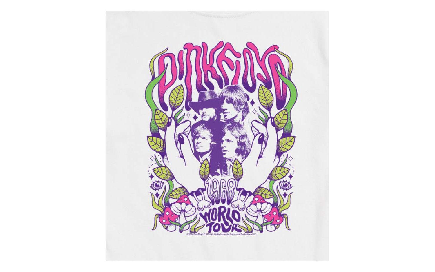 Hybrid Apparel Pink Floyd Psychedelic Men's Short Sleeve Tee