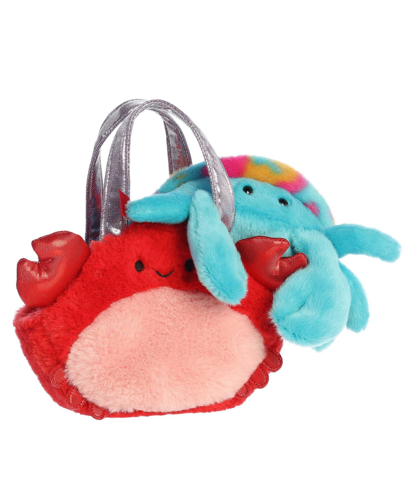 Детские мягкие игрушки Aurora Crab Fancy Pals 6.5" Crab and Carrier Plush, 2-Piece Set — фото 1
