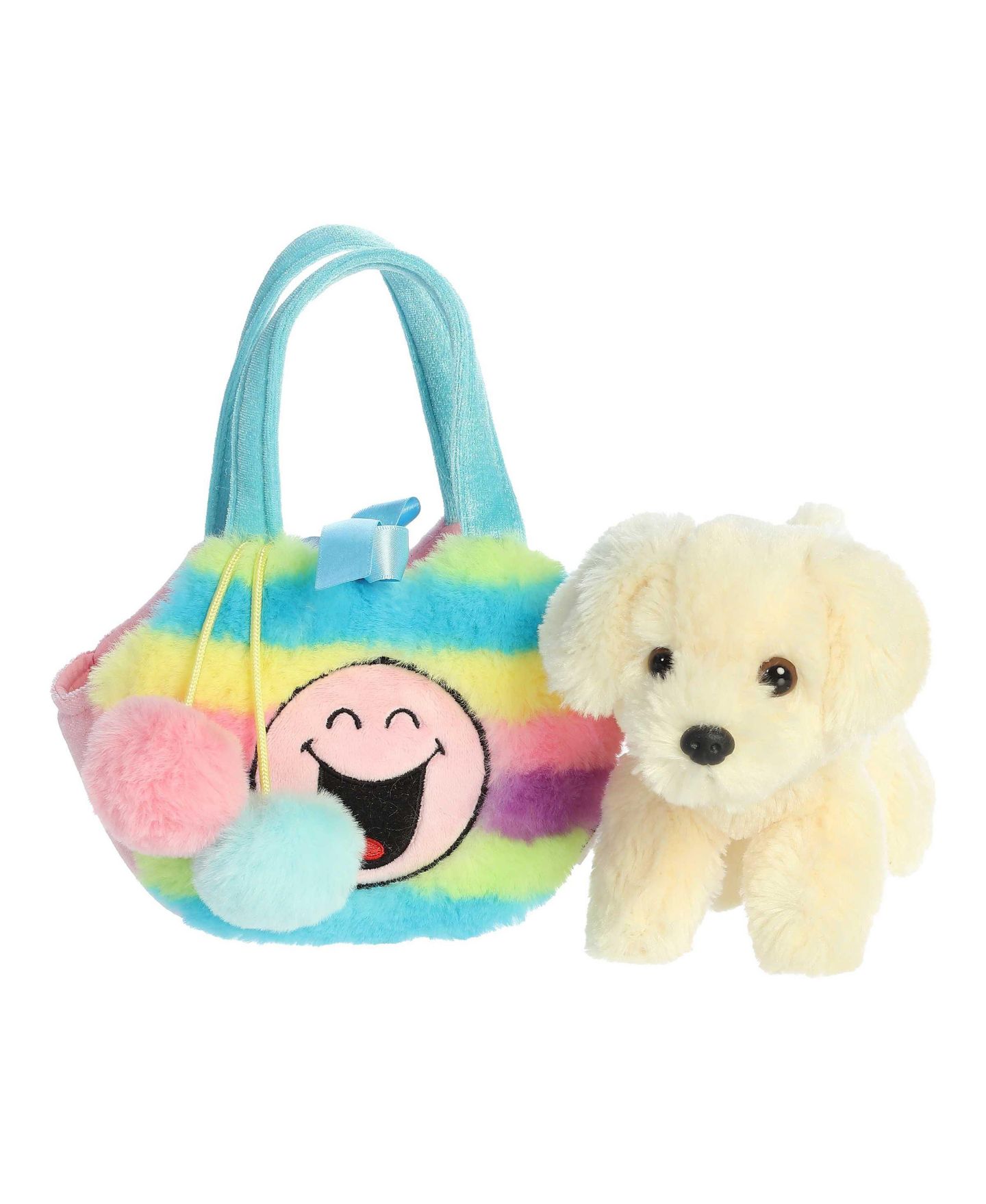 Детские мягкие игрушки Aurora Small Fancy Pals Rainbow Smileyworld Puppy Plush, 2-Piece Set — фото 5