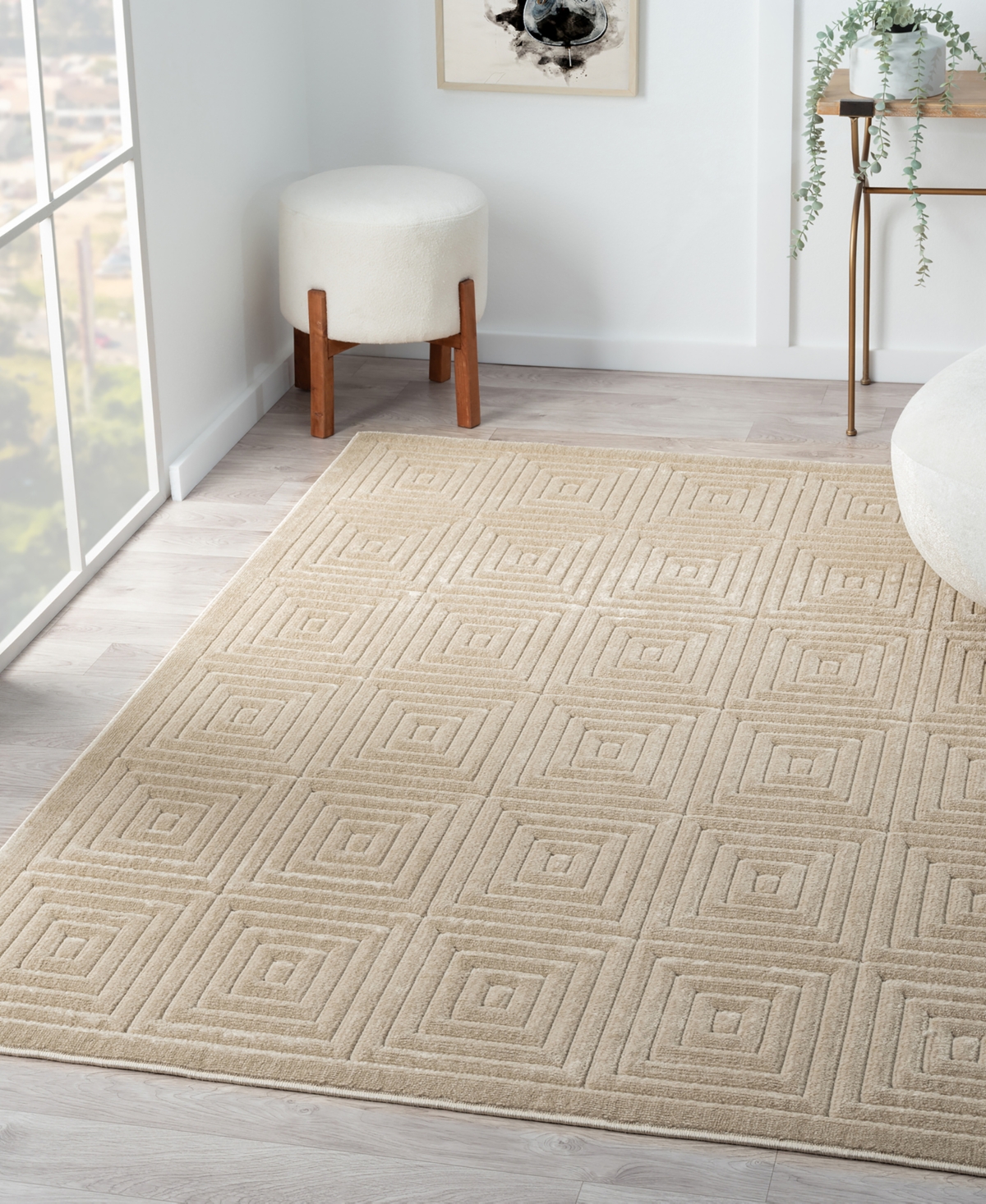 Lr Home Adonis Atl-415 7'10"x9'10" Area Rug In Beige