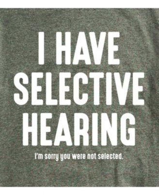 Hybrid Apparel Selective Hearing Men's Short Sleeve Tee