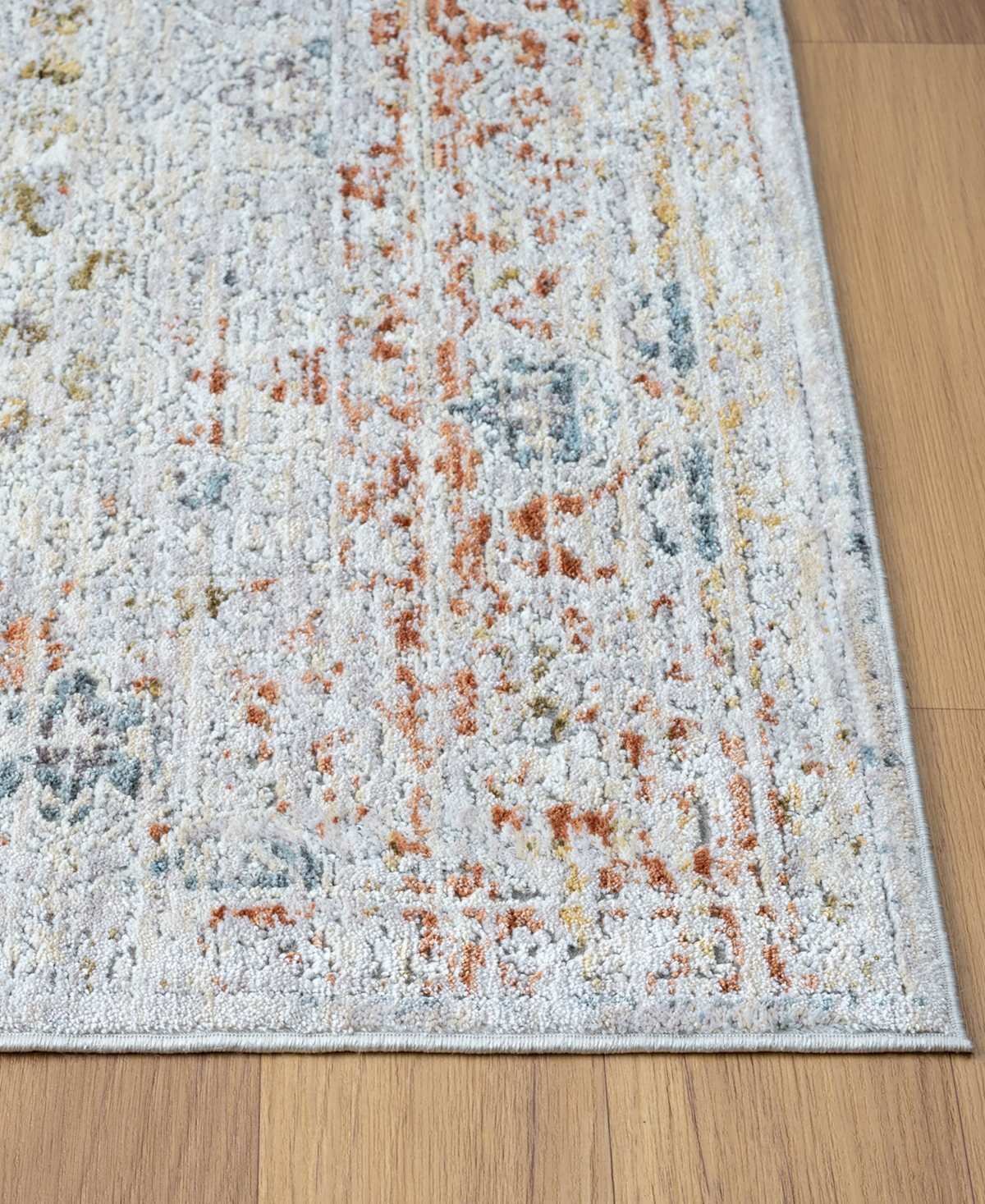 Lr Home Alexis All-474 7'9"x9'9" Area Rug In Gray- Blue