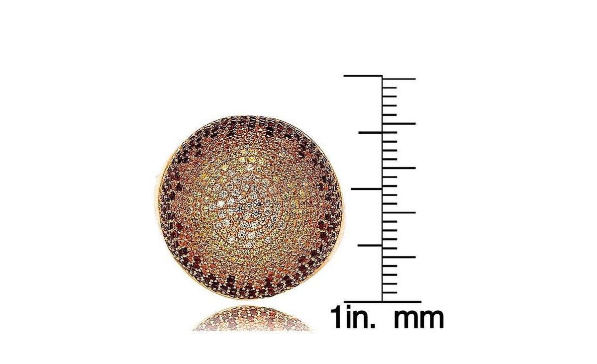 Suzy Levian New York Suzy Levian Sterling Silver Cubic Zirconia Color Blend Dome Ring
