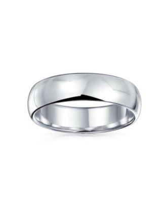 Plain Simple Dome Couples Sterling Silver Band Ring 5MM