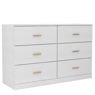 Modern 6-Drawer Dresser Ample Storage, Sturdy & Safe