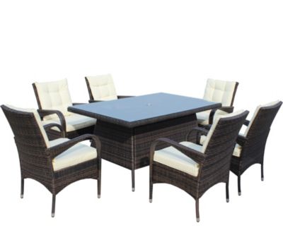 Streamdale 7-Piece Patio Dining Set with Cushions
