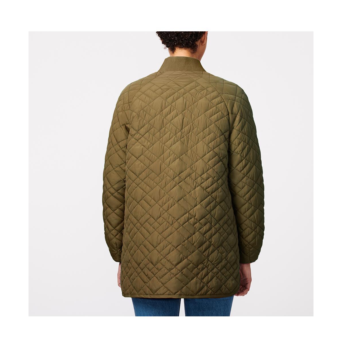 Bernardo Women's Geometric Quilt Liner Weight Jacket