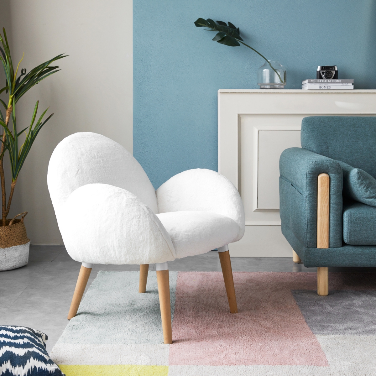 Streamdale Lambskin Beech Sofa for Living Room