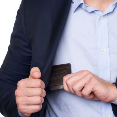 Mens RFID Money Clip Leather Minimalist Wallet Card Case ID Window