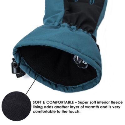 Mens Waterproof Ski Gloves Snowboarding 3M Thinsulate Winter Gloves