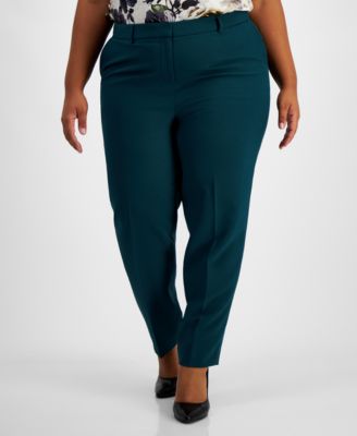 Plus Size Classic Straight-Leg Mid-Rise Pants