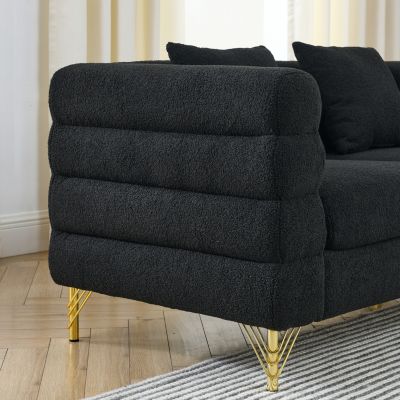 81.5" Oversized L-Shaped Sectional Sofa Cover - 5-Seater