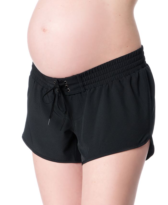 Motherhood Maternity Tie-Waist Swim Shorts - Macy's