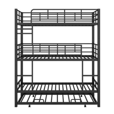 Streamdale Metal Twin Size Triple Bunk Bed With Trundle