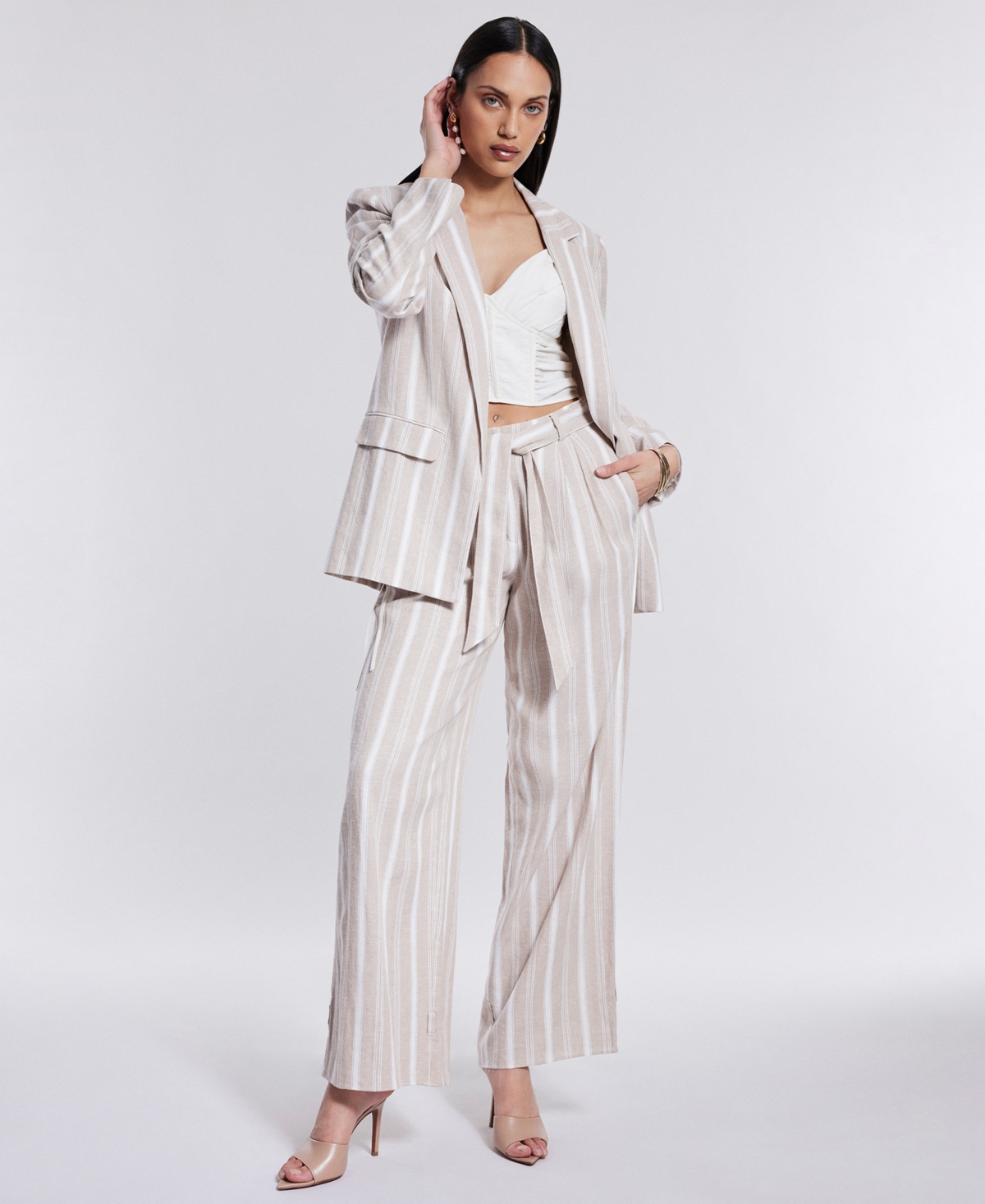 Bcbg New York Women's Open-Front Notch-Lapel Blazer