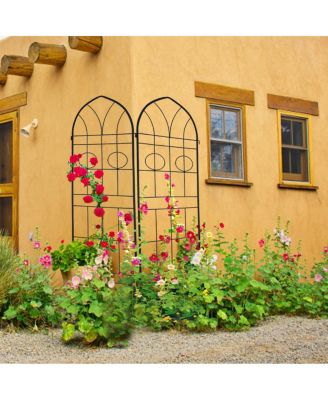 Metal Garden Trellis 78.7" X 19.7" for Climbing Plants
