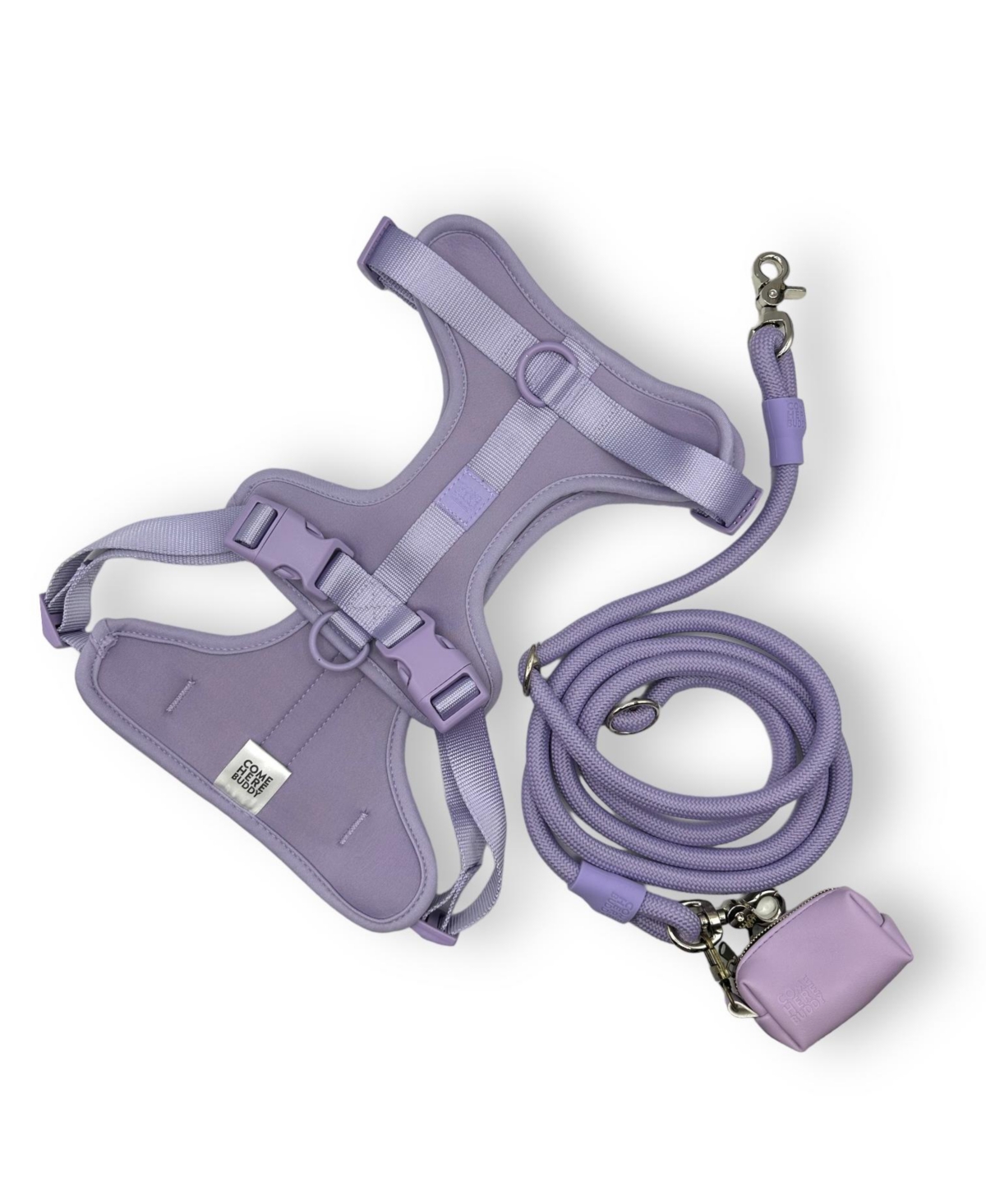 Lilac Hands Free Dog Leash and Harness Set - Lilac