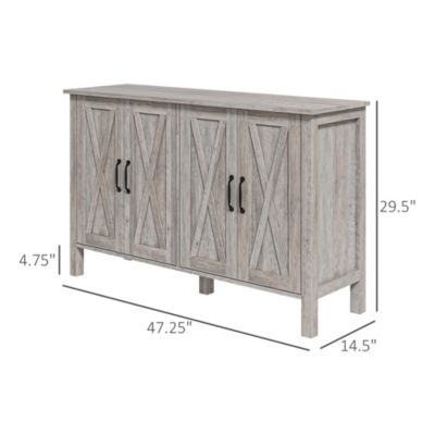 Buffet Sideboard, Bar Cabinet with Storage, Wood Grain