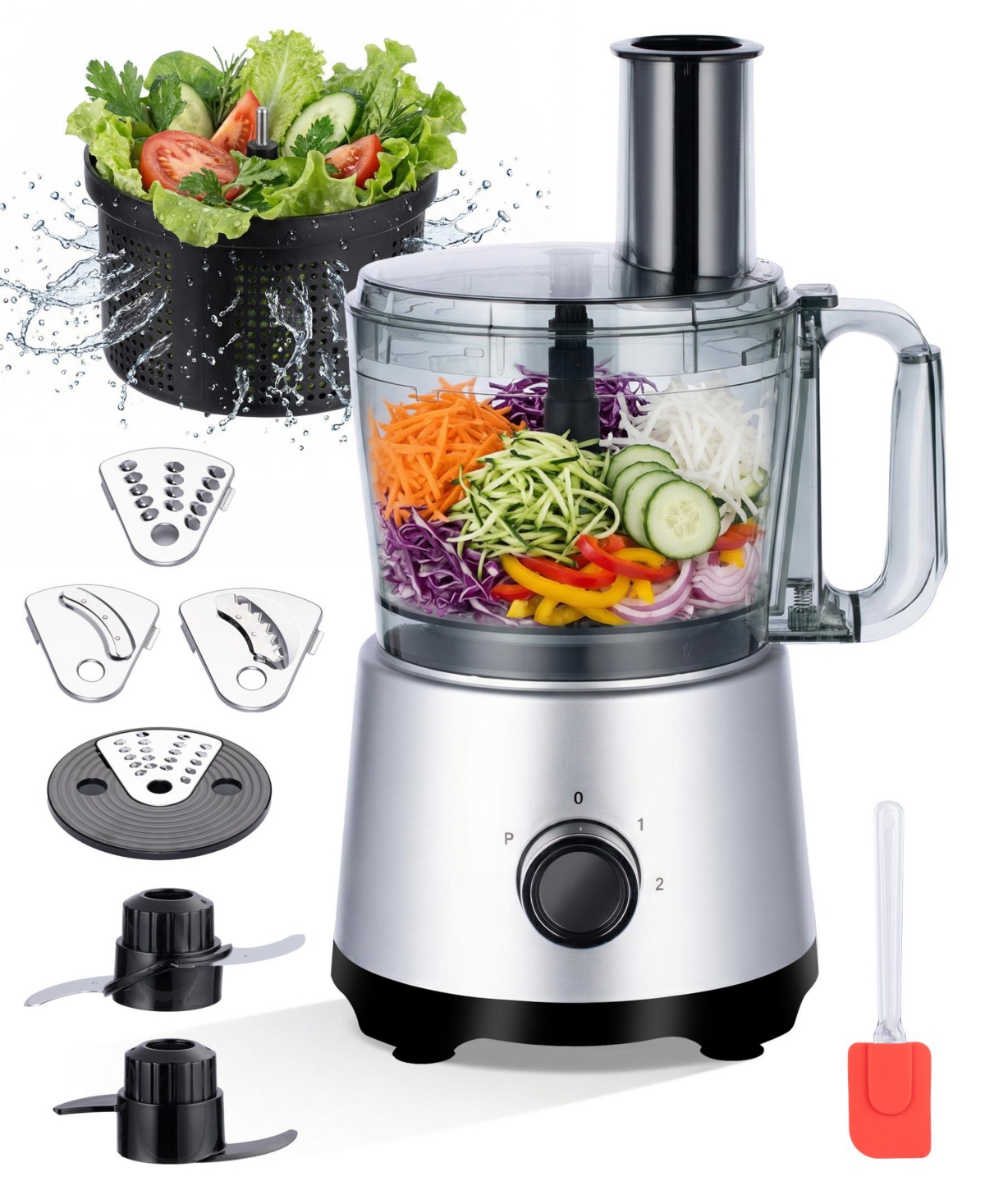 Sugift 26 lbs Countertop Lcd Display Ice Maker with Ice Scoop - Silver