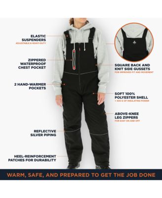 Women's Insulated Softshell Bib Overalls - Warm, Durable Cold Weather Workwear
