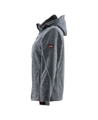 Plus Size Fleece Lined Extreme Sweater Jacket with Removable Hood