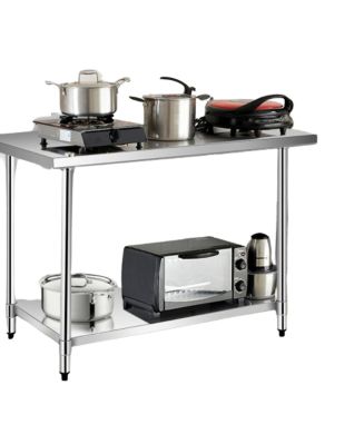 Slickblue 30 x 48 Inch Stainless Steel Food Preparation Kitchen Table ...