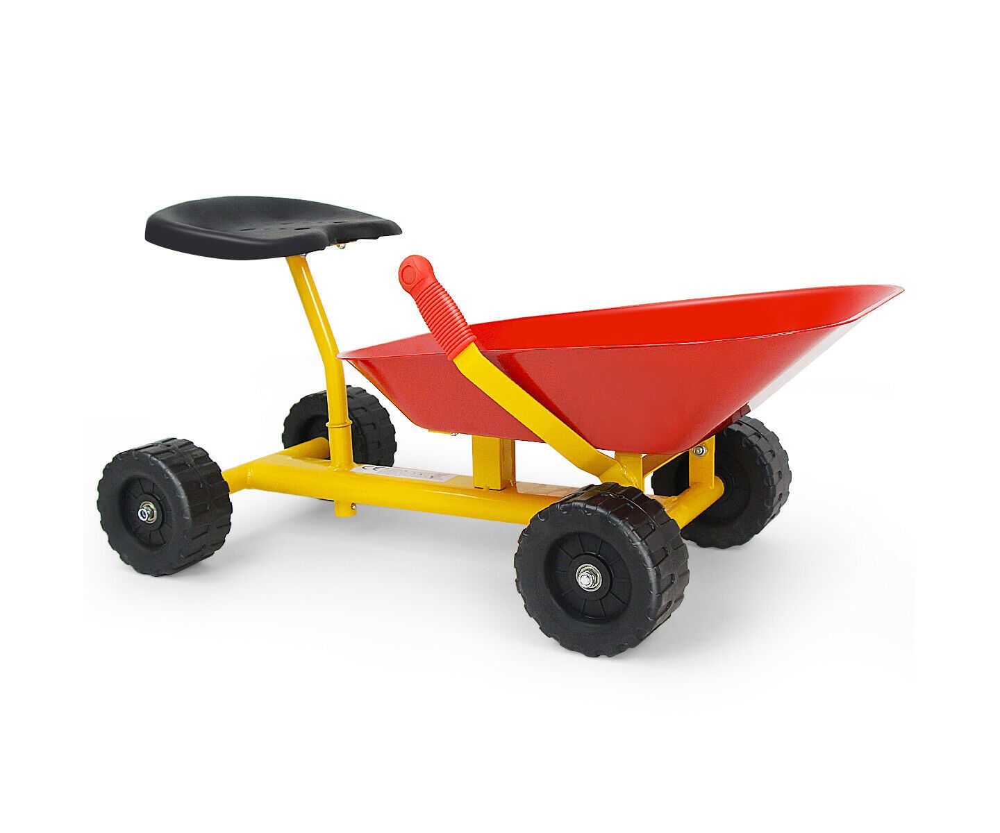 Детская игрушка Slickblue Heavy Duty Ride-On Sand Dumper with 4 Wheels, 110 lbs. Capacity, 4–12 лет, цвет: Красный — фото 1