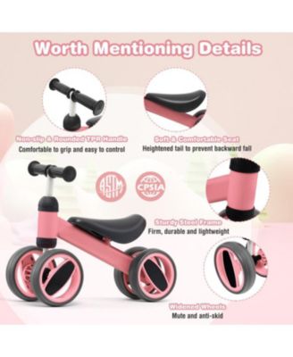 4 Wheels Baby Balance Bike Toy-Pink