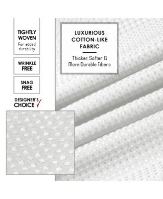 Heavy Duty Fabric Water-resistant Waffle Design Shower Curtains - 72"x72"