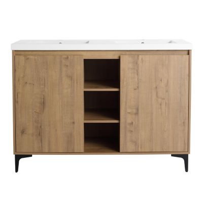 Streamdale 48" Freestanding Vanity with Double Sink and Soft-Close Hinges