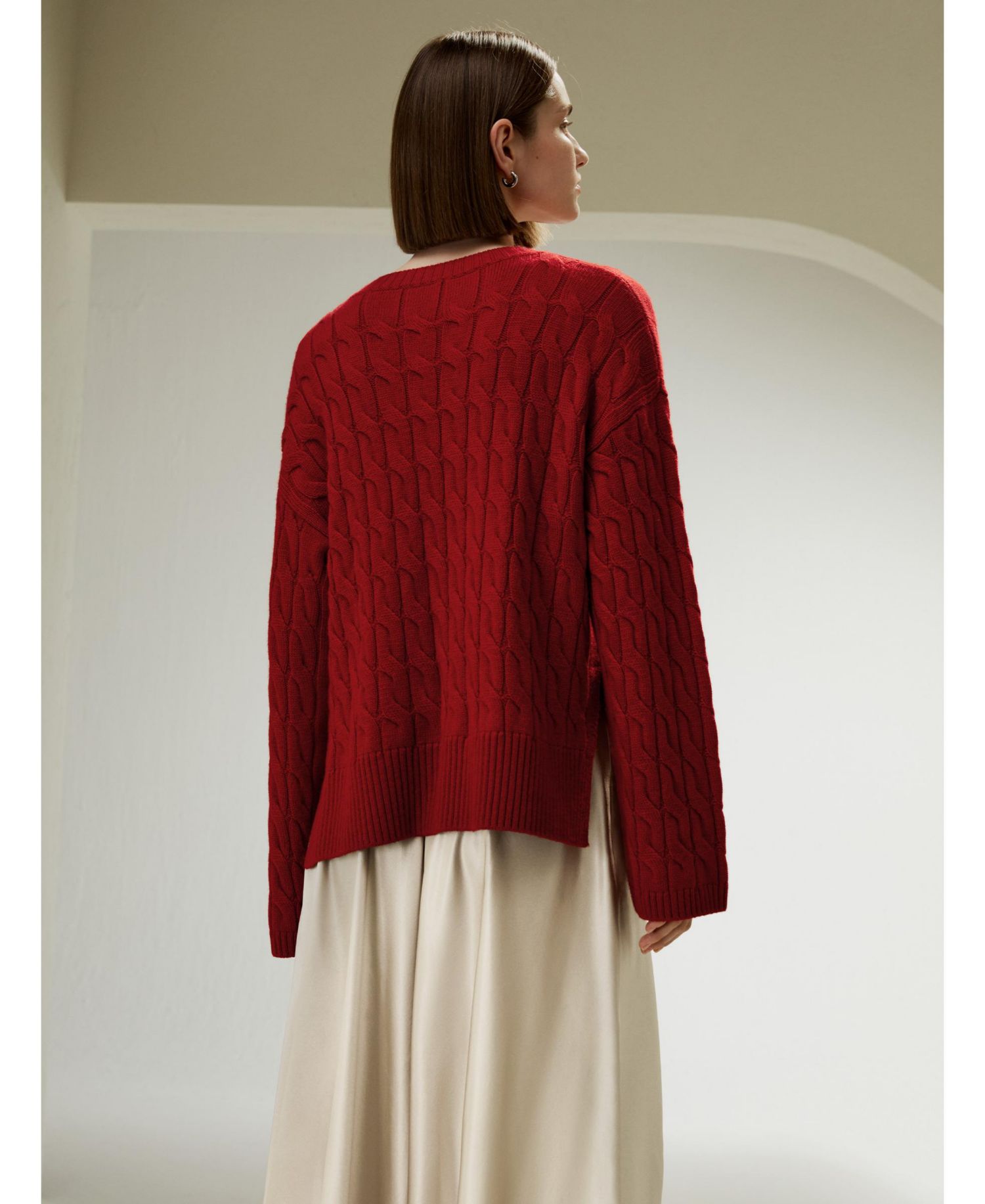Women's Ultrafine Merino Wool Crewneck Sweater