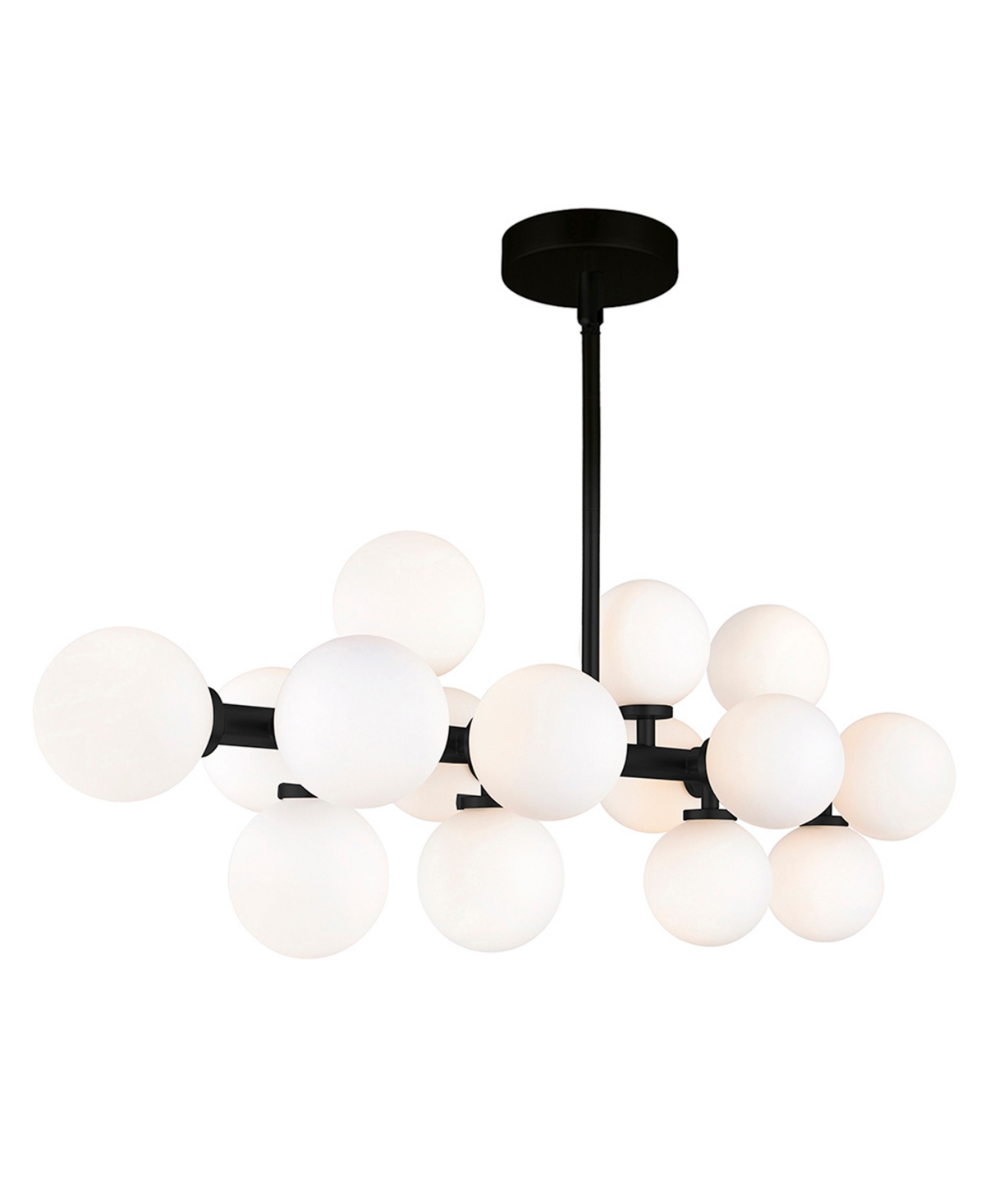 Shop Cwi Lighting 12" Metal Arya 16 Light Chandelier In Black